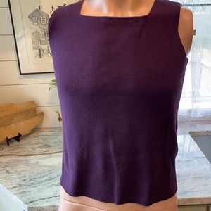 Beautiful Plum Knit Shell